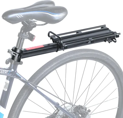 Lumintrail Portaequipajes de bicicleta con capacidad de peso de 20 libras para bolsas de maletero y asa de liberación rápida
