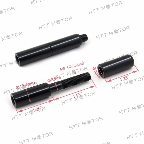 Miniatura 4 de MT387-001 - Kit de extensiones de espejo negro de 2 pulgadas compatible con Harley Softail Sportster Dyna Touring