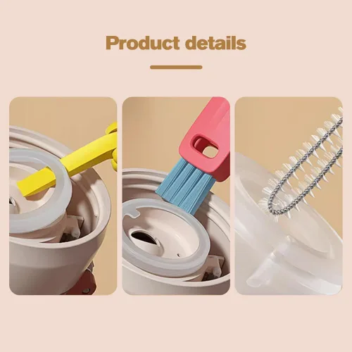 Miniatura 3 de Cepillo de Limpieza de Tapa de Taza 3 en 1, Cepillo Multifuncional de Limpieza de Hendiduras 2025 para Espacios Estrechos de Brechas de Botellas