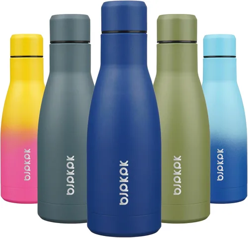 Miniatura 91 de BJPKPK Botellas de agua de acero inoxidable con aislamiento de 17 onzas, mantiene el frío y el calor, brillante oro rosa Oro rosa brillante