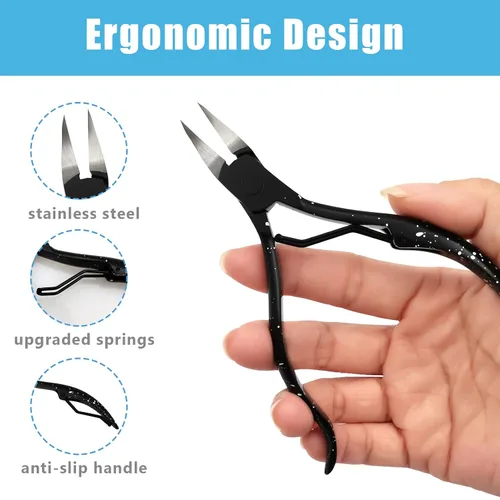 Miniatura 2 de Cortaúñas para uñas gruesas o encarnadas, de acero inoxidable, con mango largo