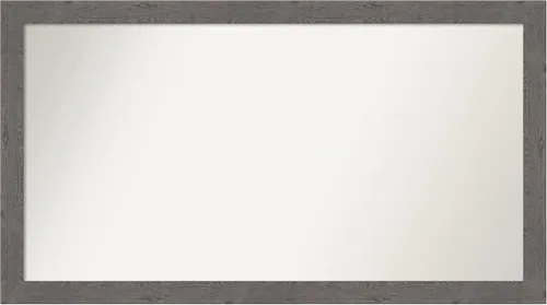 Miniatura 78 de Amanti Art Espejo de baño gris para sobre el fregadero, 31 x 48 pulgadas, espejo de tocador rectangular estrecho de color gris, marco de madera