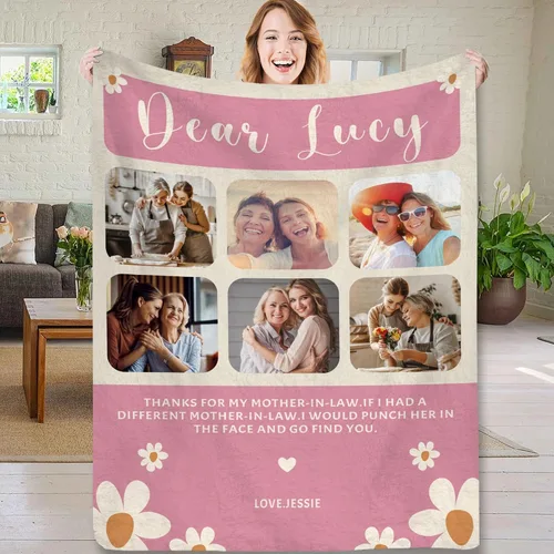 Miniatura 13 de Manta personalizada con imagen hecha en Estados Unidos, mantas personalizadas con fotos, nombres, manta suave personalizada con imagen personalizada