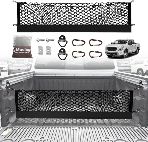 Miniatura 42 de Muslogy para Maverick - Accesorios de Red de Malla de Carga Extensible, Organizador de Maletero, Red de Malla Elástica para Cama de Carga