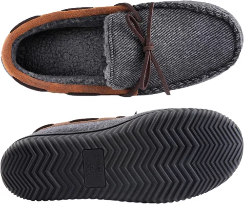 Miniatura 2 de ULTRAIDEAS Men's Austin Moccains Knit Slippers with Tie
