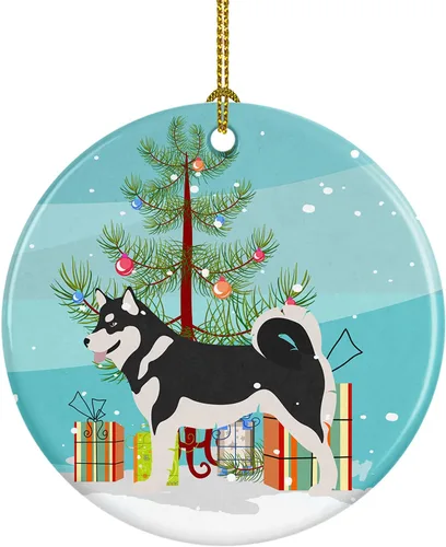 Miniatura 77 de Caroline's Treasures American Toy Fox Terrier - Adorno de cerámica de Navidad para colgar en el árbol de Navidad, decoración para el hogar, Navidad