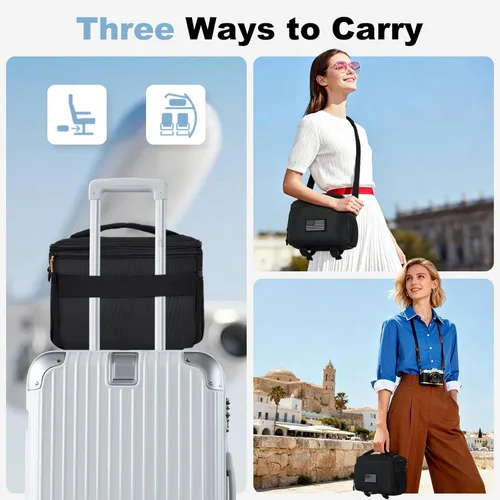 Miniatura 7 de Vogano Funda protectora para cámara, bolsa de hombro para fotografía, compatible con Nikon, Canon, Sony DSL/SLR/Equipo sin espejo, impermeable