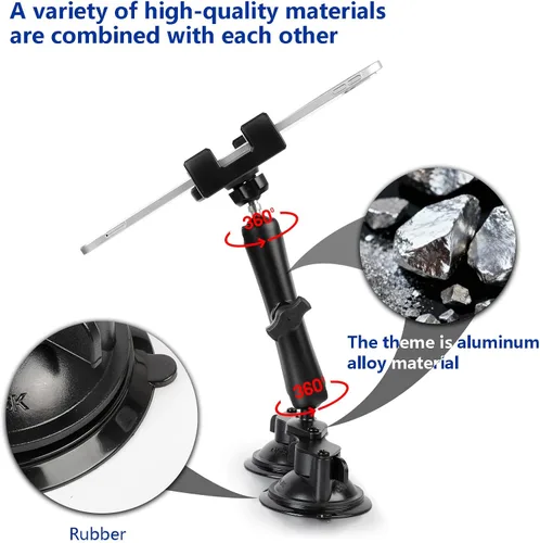 Miniatura 3 de Pilots - Soporte para tablet con ventosas dobles fuertes, soporte universal para iPad para aviones, coche, barco, camión, parabrisas, compatible