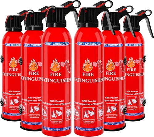 Miniatura 11 de ABC Dry Chemical Extintor de incendios de 2 unidades – Extintor de incendios doméstico para montaje en pared para cocina, hogar, barco, casa rodante