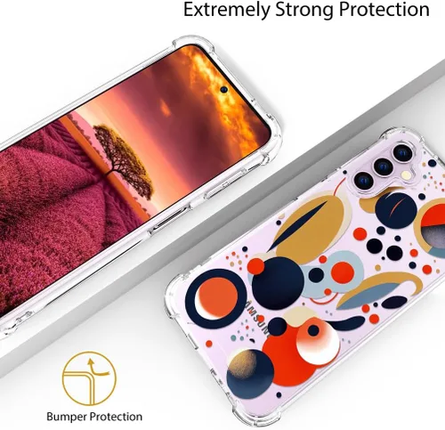 Miniatura 7 de Compatible con Samsung Galaxy S23 - Funda transparente para mujeres y niñas, diseño transparente (formas geométricas de arte abstracto)