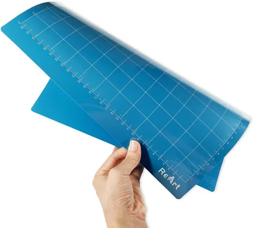 Miniatura 6 de ReArt Juego de 3 alfombrillas de corte para Silhouette Cameo de 12 x 12 pulgadas, juego de alfombrillas de corte adhesivas de agarre ligero