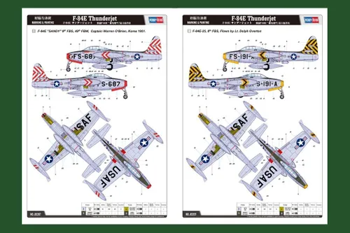 Miniatura 4 de Hobby Boss Kit de construcción de modelo de avión Thunderjet F-84E