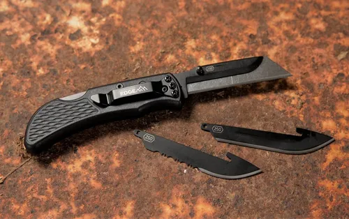 Miniatura 8 de OUTDOOR EDGE 2.5" RAZOR-WORK - Cuchillo plegable de utilidad con hoja reemplazable RazorSafe (Negro, 2 hojas)