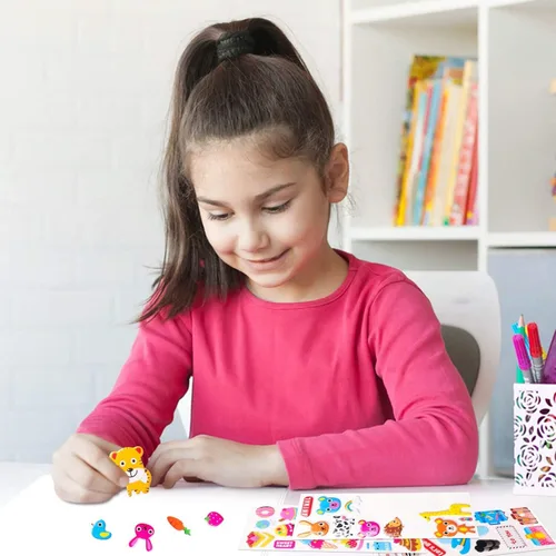 Miniatura 5 de BeYumi 30 paquetes de páginas de álbumes de recolección de calcomanías, papeles reutilizables de doble cara para colección de calcomanías, páginas