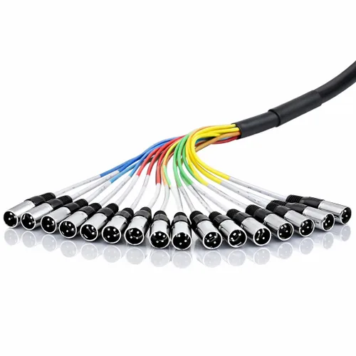 Miniatura 3 de Seismic Audio - SARLX-16x100-16 Canales XLR Coloreado Mutil-Patch Cable Snake 100 pies