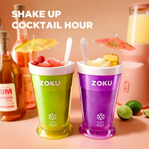 Miniatura 9 de Fábrica de batidos Zoku Slush y Shake Maker, color naranja, Casual, talla única , Azul