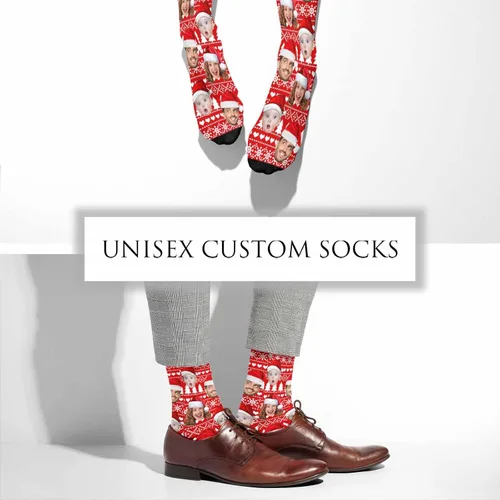 Miniatura 19 de Artsadd Calcetines personalizados para mujeres y hombres, amantes de los perros y gatos, regalos divertidos unisex personalizados