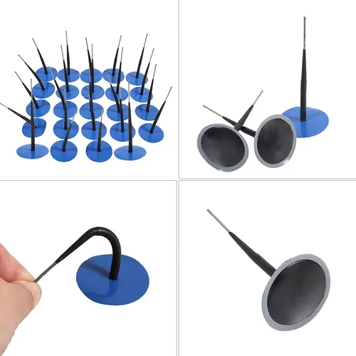 Miniatura 5 de 24 piezas de goma para reparación de pinchazos de neumáticos sin cámara con cable de 0.177 in para automóvil, motocicleta, camión, autobús