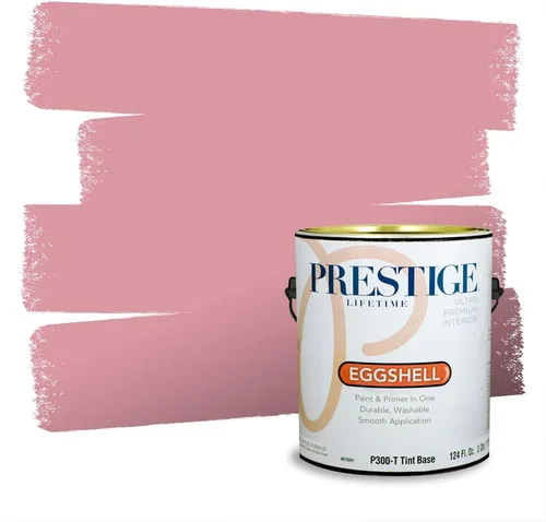Miniatura 499 de Prestige Paints Pintura exterior e imprimación en uno, 1 galón, plano, coincidencia comparable de Valspar* Amber Rose*
