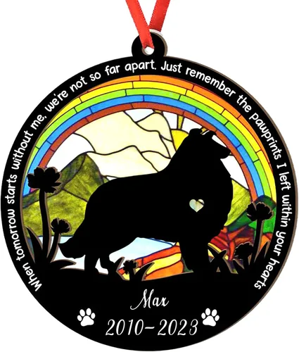 Miniatura 21 de Adorno personalizado para atrapasoles de sabueso afgano, adorno de Navidad de sabueso afgano, regalo para perro amante, sabueso afgano conmemorativo