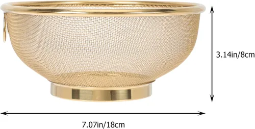 Miniatura 3 de Colador de malla de verduras Colador de malla de acero inoxidable Colador de malla fina Cuenco colador de malla escurridor de cesta de pantalla
