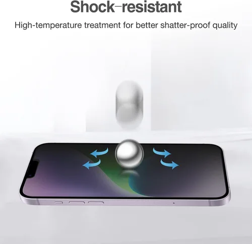 Miniatura 7 de ProCase Paquete de 2 protectores de pantalla de privacidad para iPhone 14 Plus iPhone 13 Pro Max, protector de pantalla de vidrio templado oscuro 9H