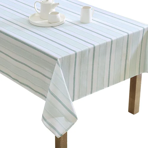 Miniatura 22 de Laura Ashley Mantel decorativo, resistente a las arrugas y a las manchas, repelente al agua a prueba de derrames, tela de poliéster lavable de fácil