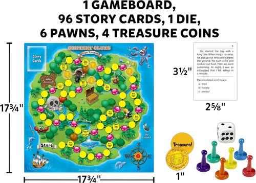 Miniatura 4 de Edupress Learning Well Games Juego de pistas de contexto Blue Level-Pirate Treasure Game (LRN301)