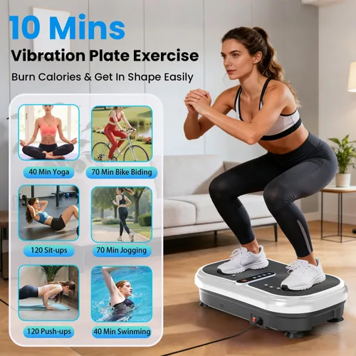 Miniatura 3 de AXV Vibration Plate Exercise Machine Whole Body Workout Music Vibrate Fitness Platform Lymphatic Drainage Machine for Weight Loss Shaping Toning