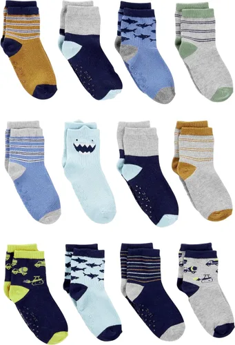 Miniatura 77 de Simple Joys by Carter's Paquete de 12 calcetines para bebé niño