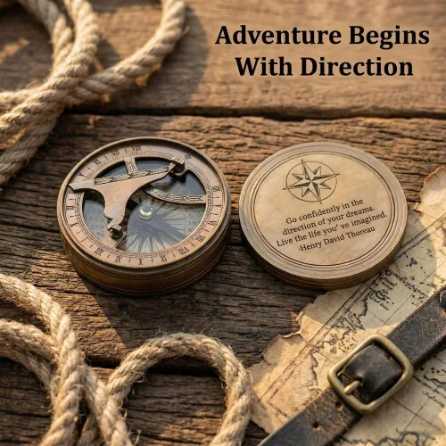 Miniatura 4 de Compass Gift for Mom/Dad, Vintage Pocket Compass Engraved with Go Confidently Customized Gifts for Women/Men, Baptism 2026 Communion Christian