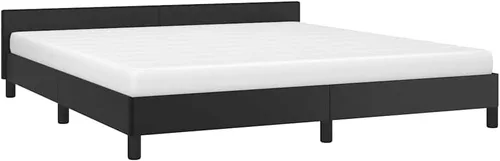 Miniatura 11 de vidaXL Base de cama de piel sintética, estilo escandinavo, soporte de listones, no necesita somier, sin colchón, fácil montaje, cama individual