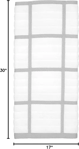 Miniatura 8 de All-Clad Toalla de cocina a cuadros: altamente absorbente, súper suave de larga duración, 100% algodón, paño de cocina de 17 x 30 pulgadas