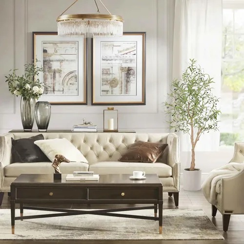 Miniatura 8 de FEELEAD Árbol de olivo artificial de 5 pies, olivo sintético con hojas realistas y tronco natural, olivo falso en maceta para el hogar, sala