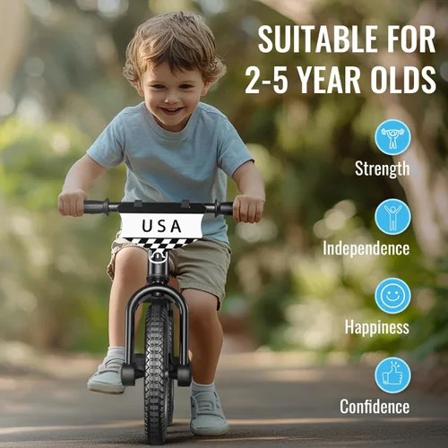 Miniatura 7 de Bicicleta de Equilibrio SEREED para Niños de 2 Años, Bicicleta para Niños sin Pedales de 2 a 5 Años, Ajuste sin Herramientas, Placa Personalizable