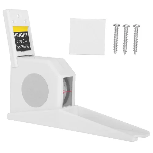 Medición de altura, medidor de estatura de 6.6 ft de altura, regla de cinta métrica retráctil, herramienta de medición de metal con placa de pared
