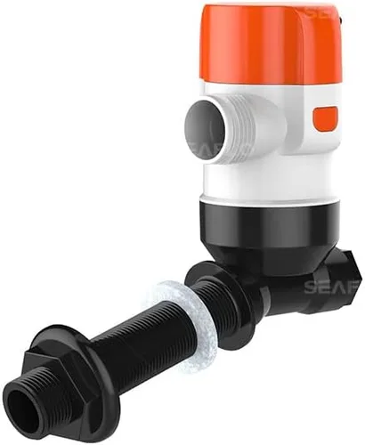 Miniatura 11 de SEAFLO Bomba Livewell Serie 13C 800 GPH – Camiseta extendida, 12 V, salida de 1 pulgada, cabeza de 9 pies, 3.5 A, antiesclusa de aire, motor