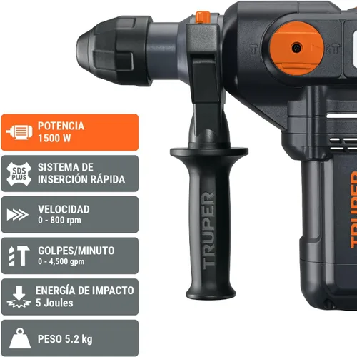 Miniatura 4 de Rotomartillo electropneumática SDS plus 5.0 Joules