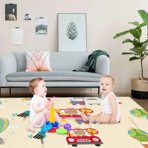 Miniatura 4 de Tapetes educativos para niños, alfombra de juegos para niños, alfombra para sala de juegos con patrón colorido, tapete de colección