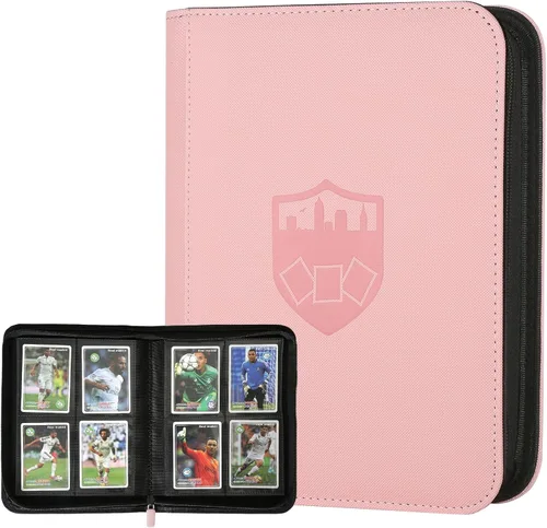 Miniatura 9 de GERMUN Carpeta de tarjetas de poliuretano, 16 bolsillos, carpetas de soporte premium para más de 1000 tarjetas, álbum de bolsillo de doble cara