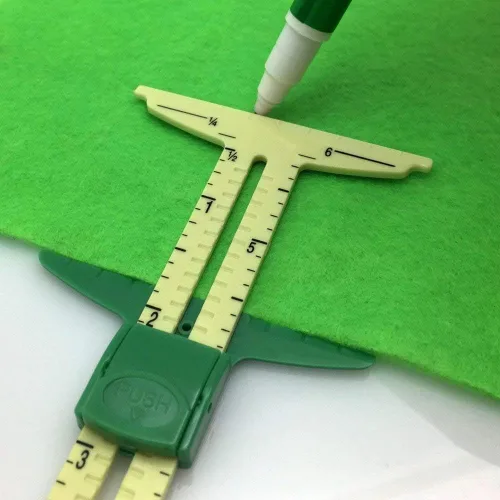 Miniatura 2 de HONEYSEW Herramienta de costura de medición de calibre deslizante 5 en 1 con regla de calibre de costura gratis Estilo 1