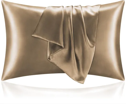 Miniatura 78 de Bedelite Funda de almohada de satén para el cuerpo, súper suave y refrescante, para el cabello y la piel, transpirable, sedosa y larga, 20 x 54 Rosa