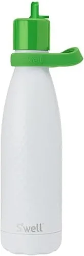 Miniatura 10 de S'well Botella de agua de acero inoxidable con tapa de popote abatible y asa, 17 onzas, End Zone, recipientes aislados al vacío de triple capa que