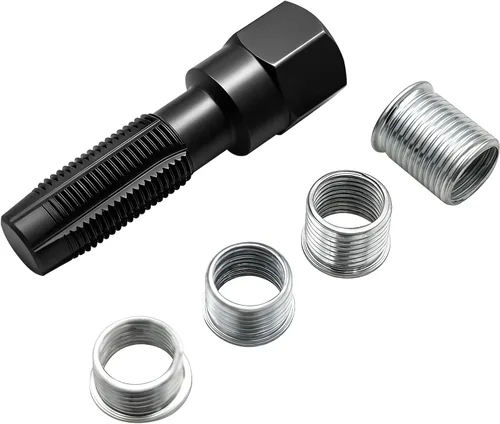 ZKTOOL Kit de reparación de rosca de bujías de 14 mm, kit de reparación de cabeza de cilindro roscada, herramienta de reparación de rosca de