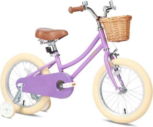 Miniatura 28 de Petimini Vintage Kids Bike for Girls, 12–20 Inch Classic Bicycle with Wicker Basket & Bell, High Tensile Steel Frame, Training Wheels (12–18”), 85%