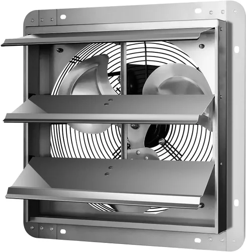 Miniatura 11 de iPower Ventilador de escape de obturador de 10 pulgadas de aluminio, alta velocidad 1650RPM, 820CFM, 1 paquete, plateado