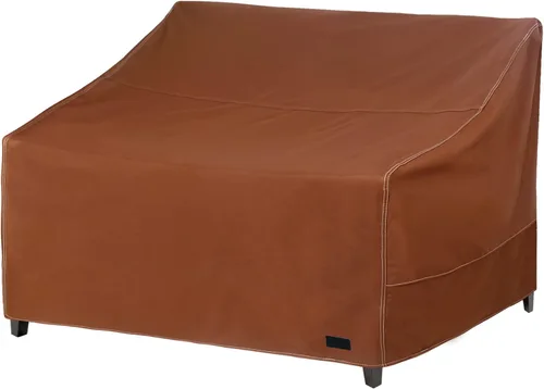 Miniatura 8 de NettyPro Funda para Sofá Loveseat de Patio Impermeable de Servicio Pesado para Muebles de Exterior Sofá de 2 Plazas, 54" An x 32" Pr x 35" Al, Marrón