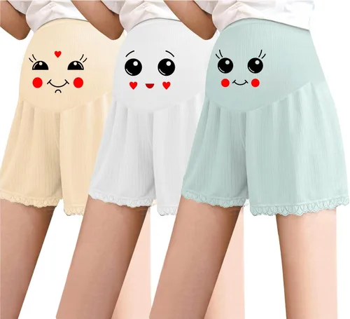 Pantalones cortos de maternidad con texto personalizado sobre el vientre Entrenamiento Corriendo Casual Verano Personalización Pantalones cortos de