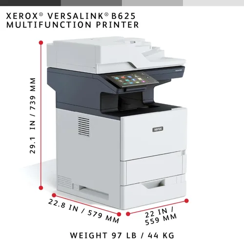 Miniatura 2 de Xerox VersaLink B625 Impresora todo en uno, láser, B&W, DADF, copia, impresión, escaneo, fax, correo electrónico, carta, certificado Energy Star