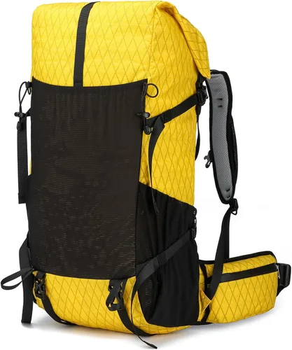 Miniatura 8 de Mochila de senderismo, 40L a 50L de capacidad extra grande, bolsa de senderismo, mochila de campamento con marco interno, mochila deportiva ligera